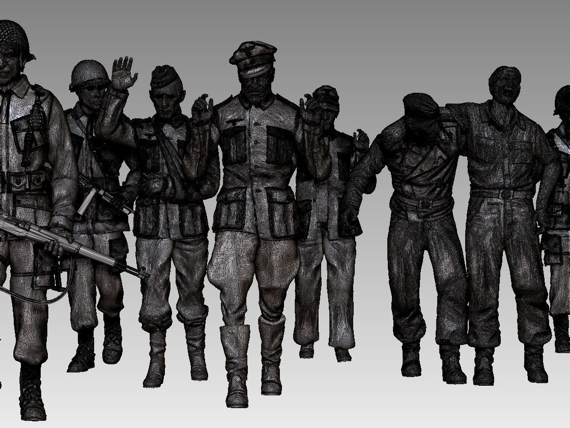 USA SOLDIERS AND CAPTURED 3D print model_22
