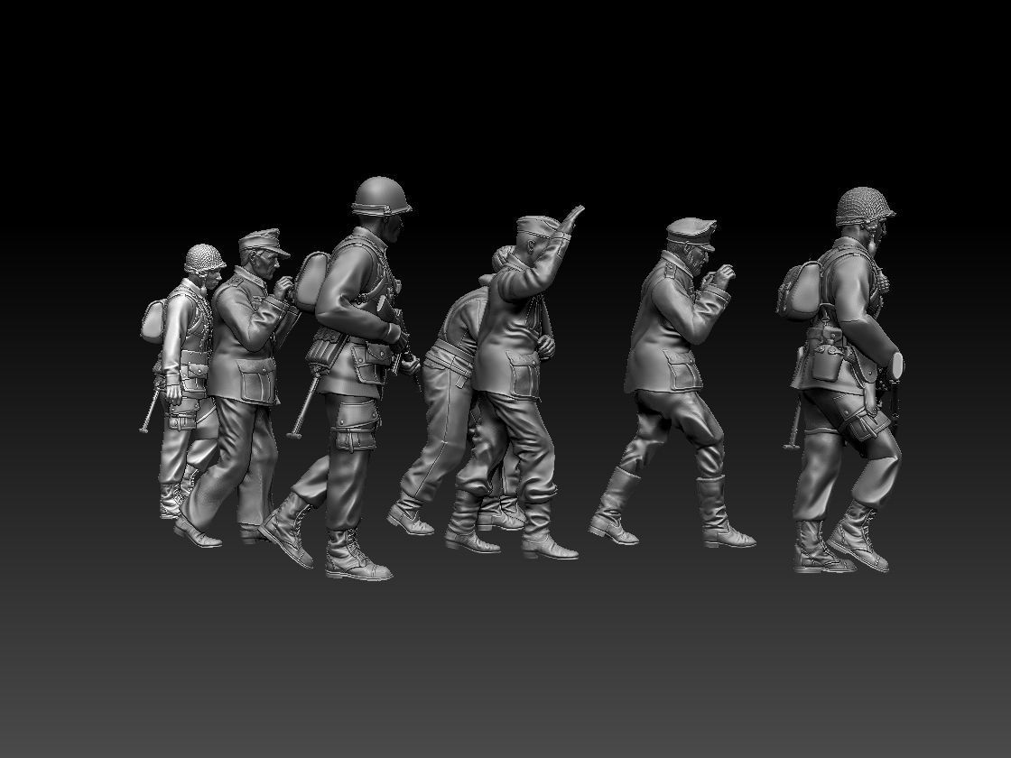 USA SOLDIERS AND CAPTURED 3D print model_16
