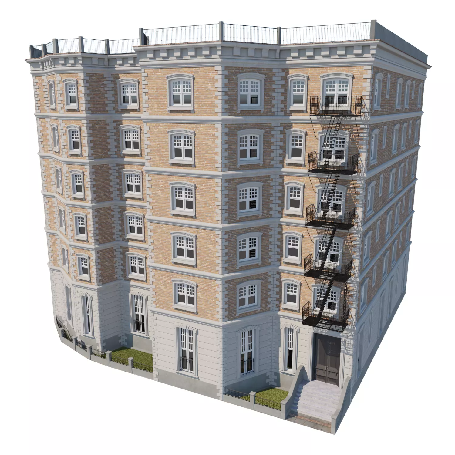 New York City Apartment Building 04 THREEDEE INC Low-poly 3D model