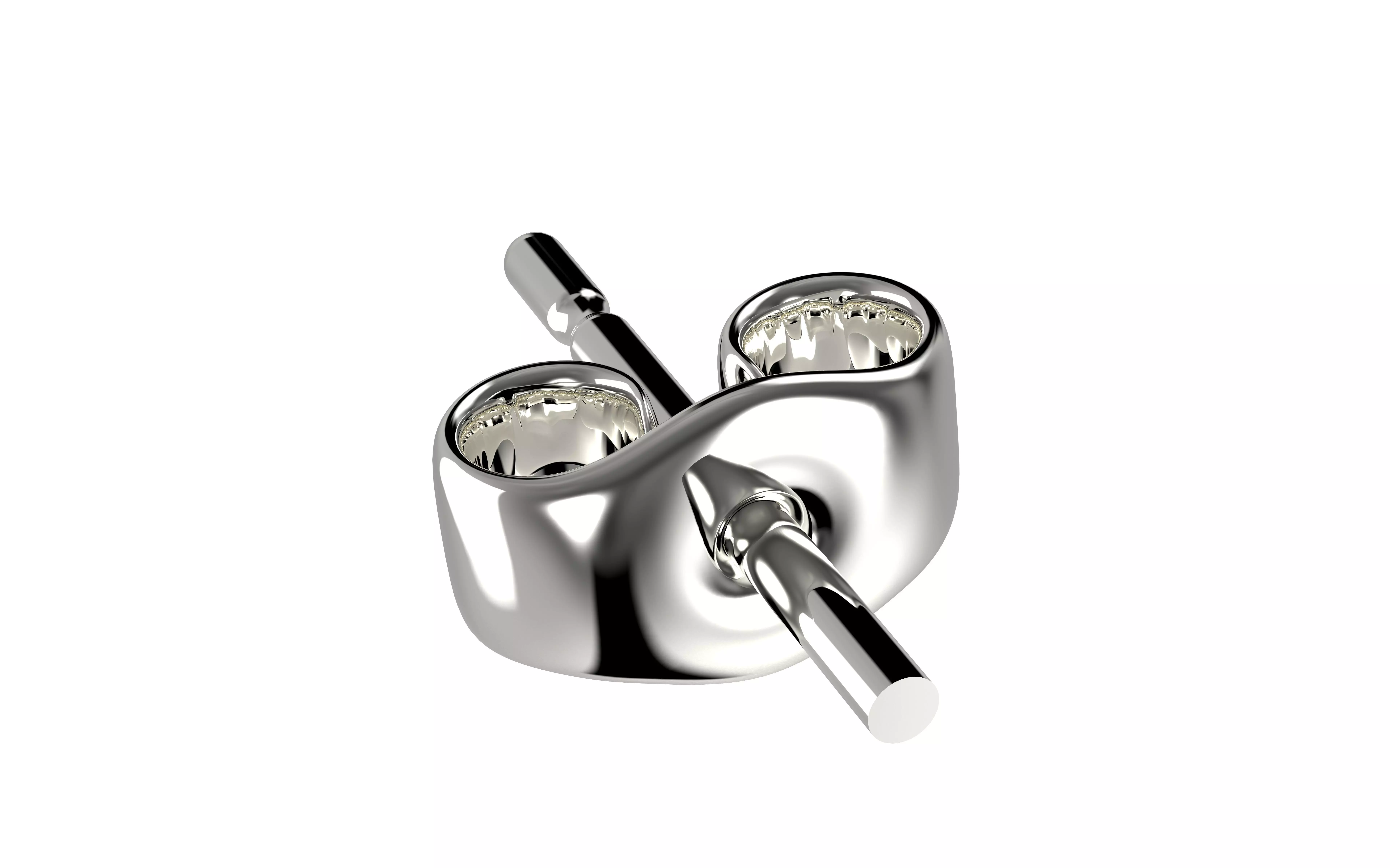 Earring pin and butterfly backs 3D model