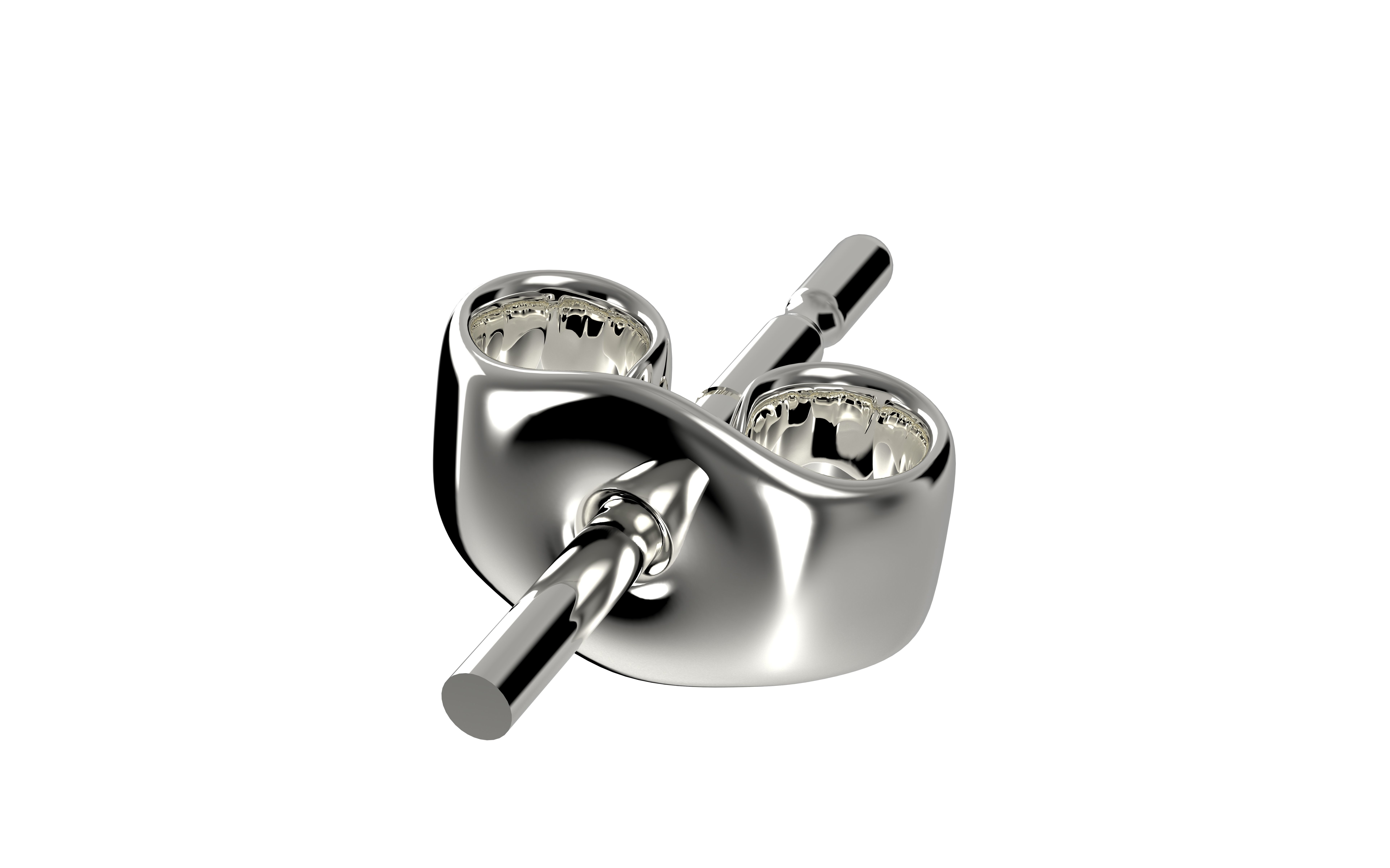 Earring pin and butterfly backs 3D model