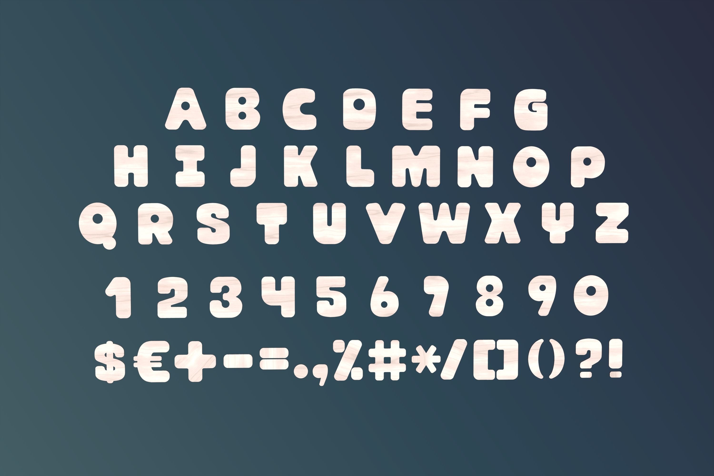 Alphabet 3D print model or laser cutting Low-poly 3D model_2