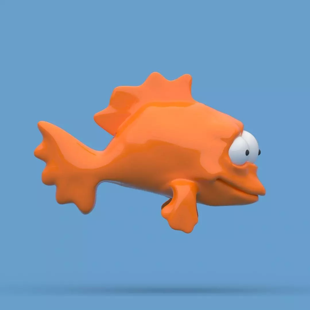 Blinky 3D Art - The Simpsons Fish 3D model_0