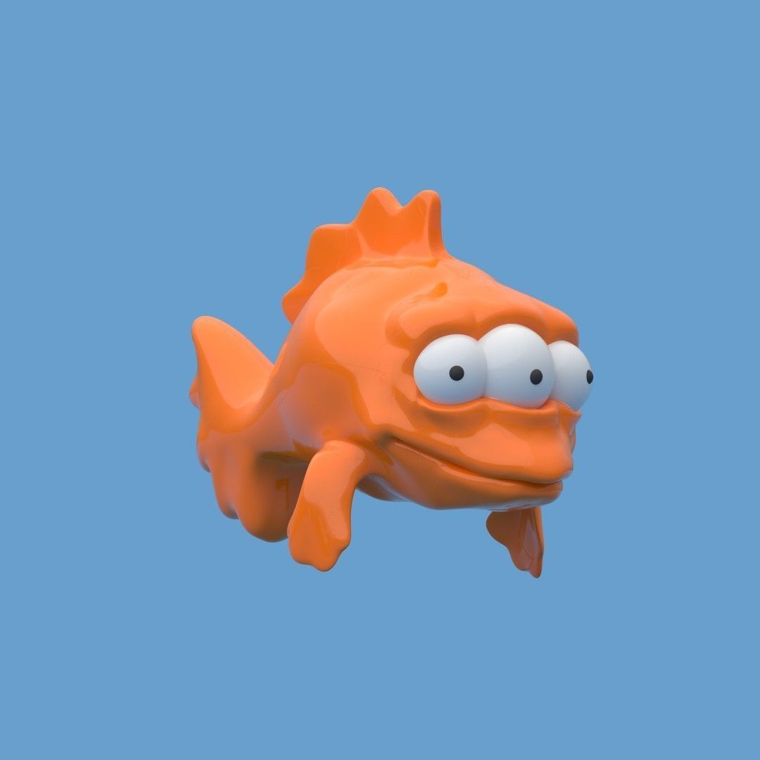 Blinky 3D Art - The Simpsons Fish 3D model_1