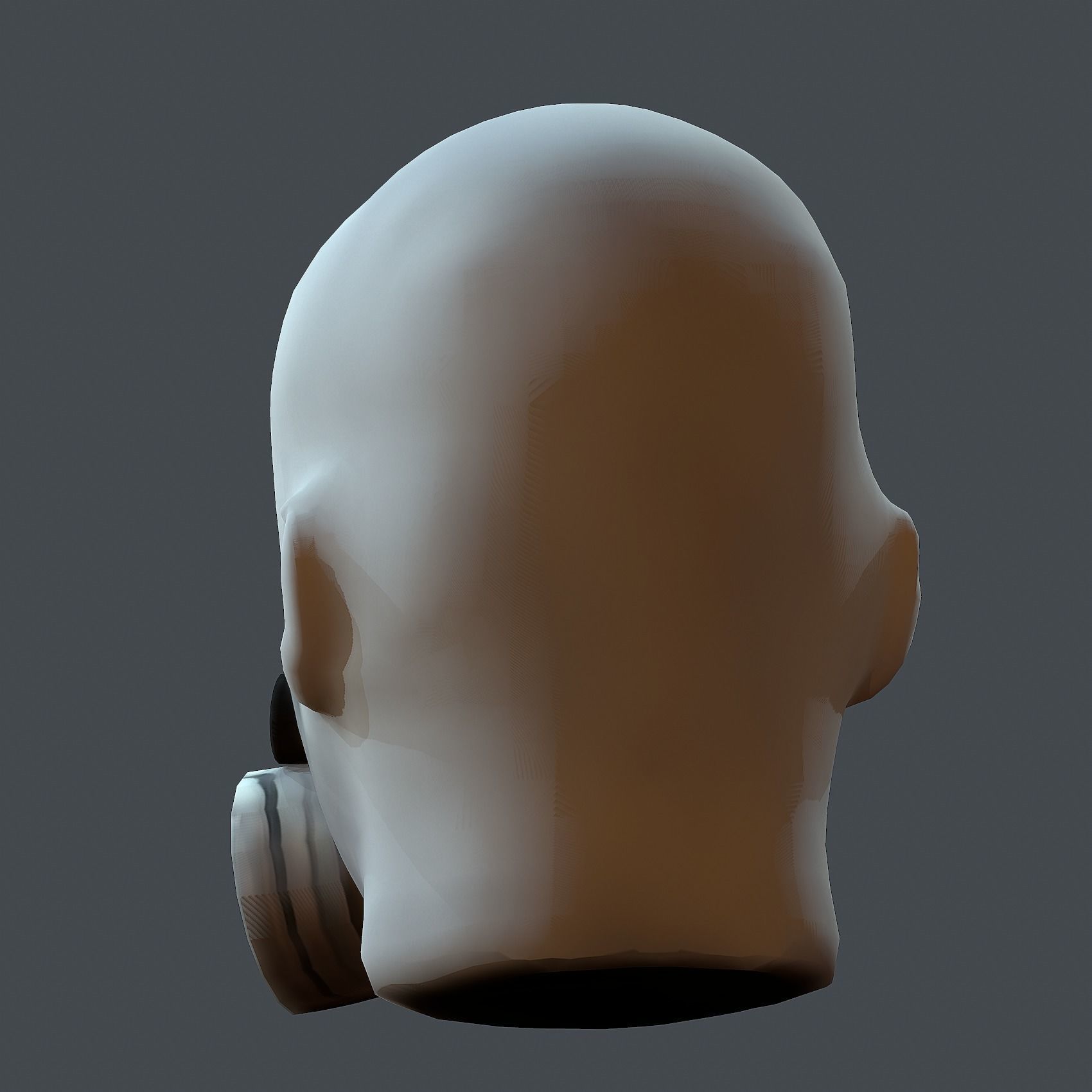 Gas mask helmet 3d model military combat fantasy cyborg Low-poly 3D model_10