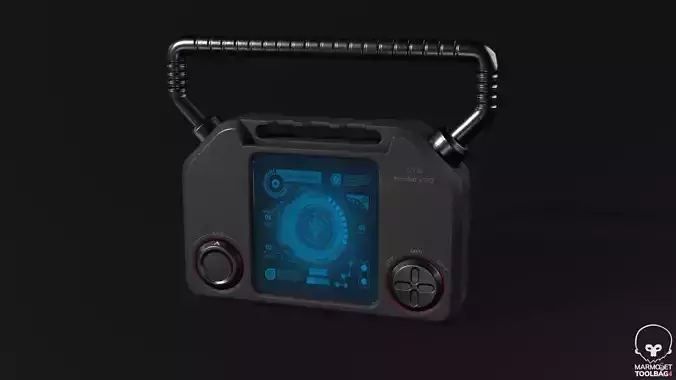 Sci-Fi Remote Device and Textures Free low-poly 3D model