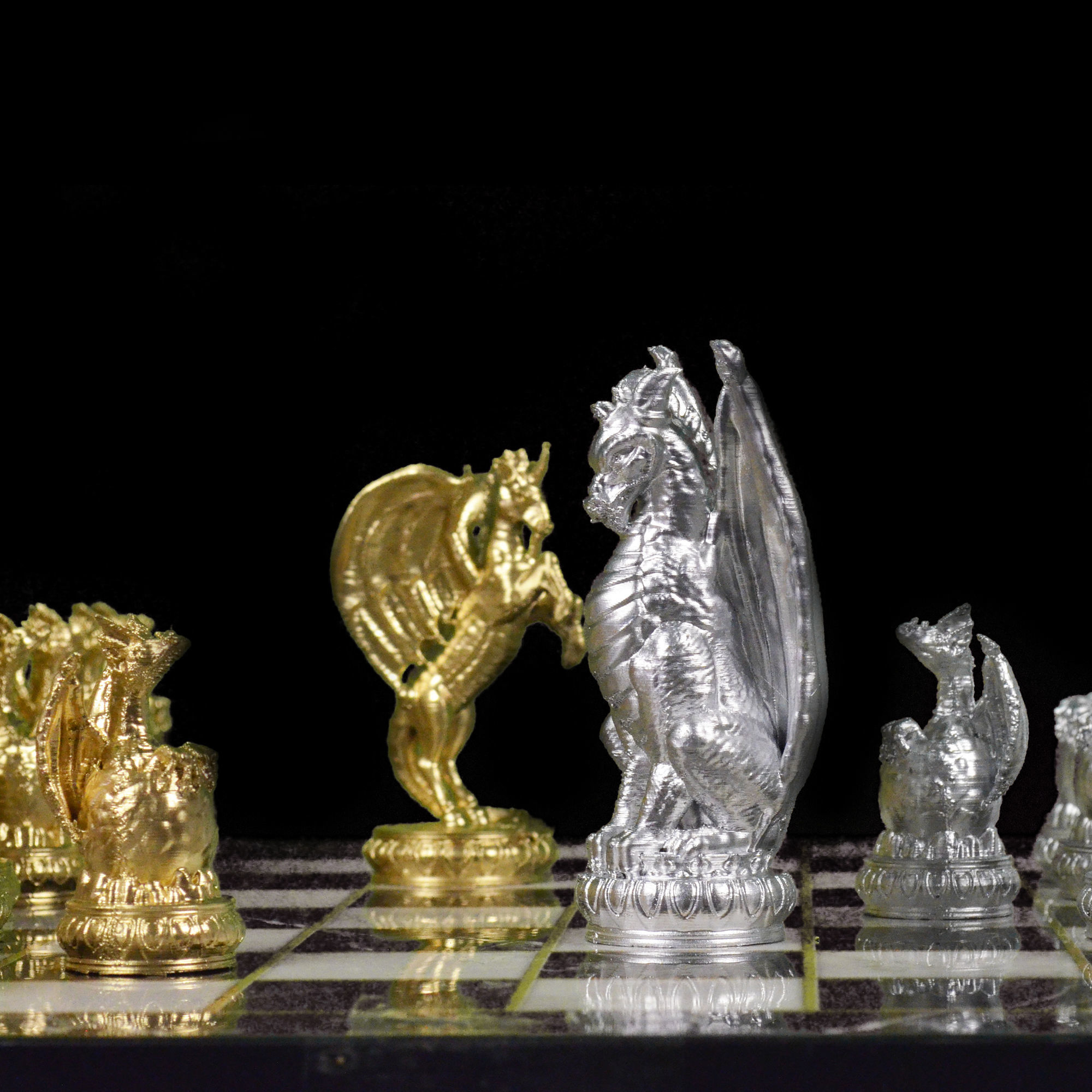Dragon Chess Game 6 Different Pieces - Dragon Chess Game  3D print model_27