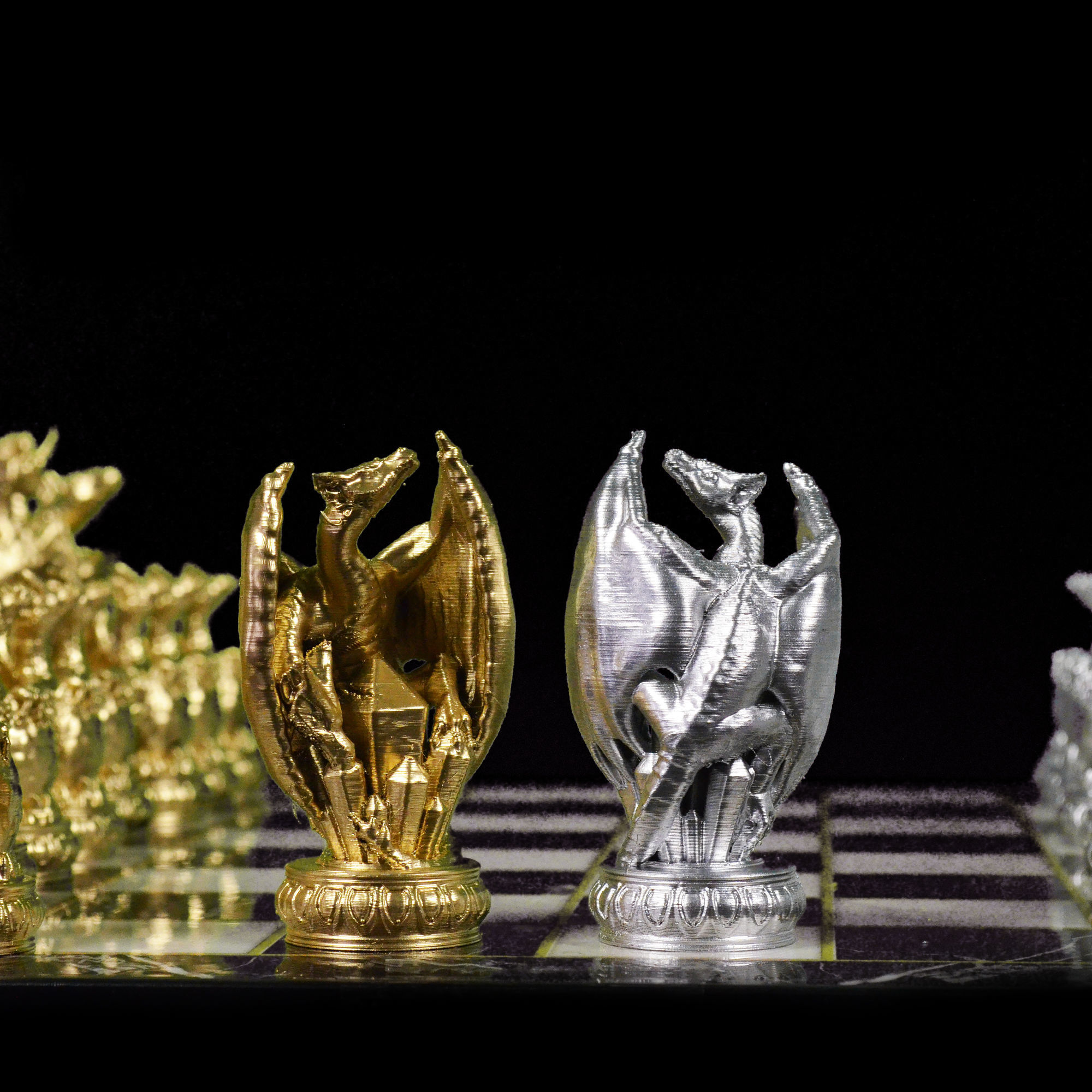 Dragon Chess Game 6 Different Pieces - Dragon Chess Game  3D print model_7