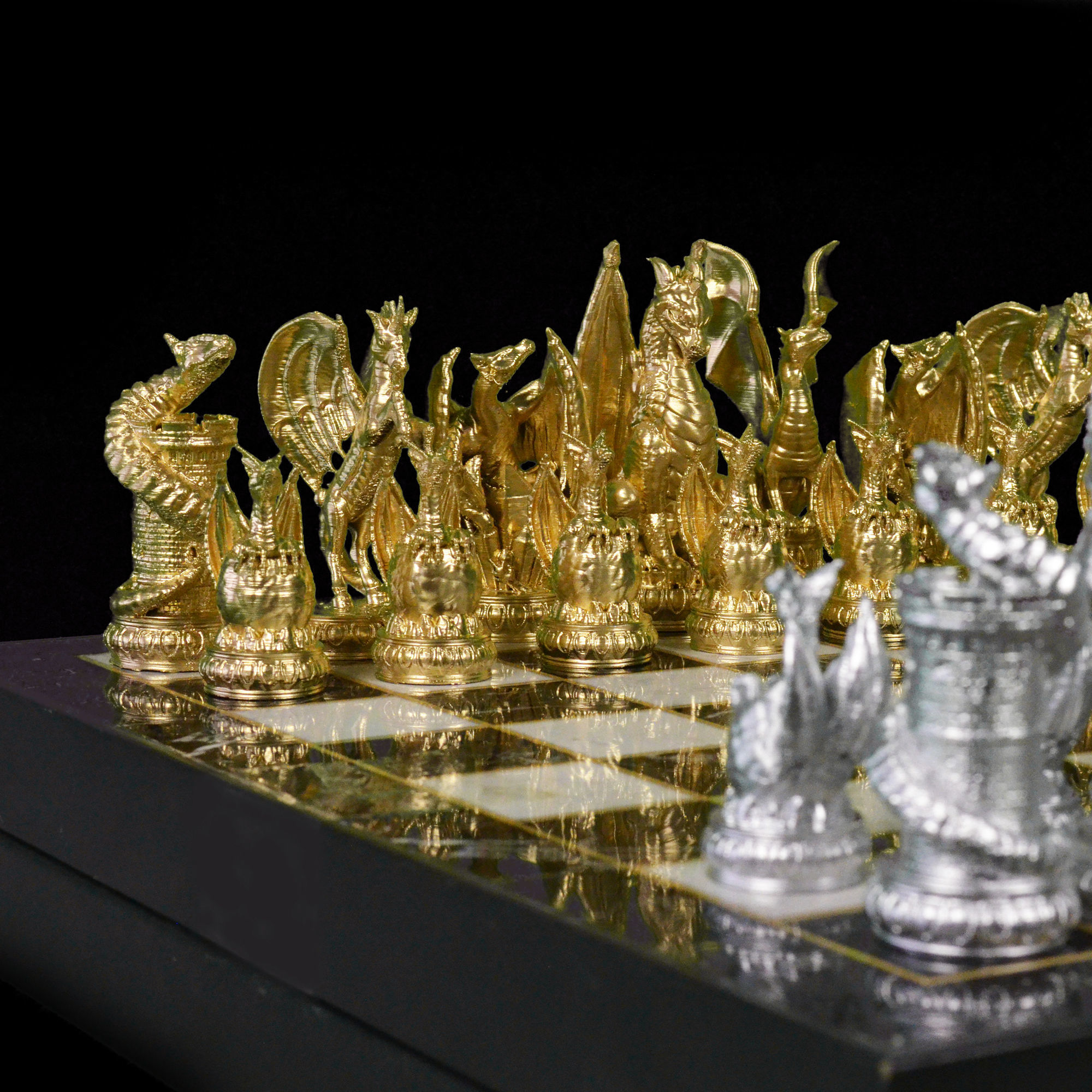 Dragon Chess Game 6 Different Pieces - Dragon Chess Game  3D print model_9