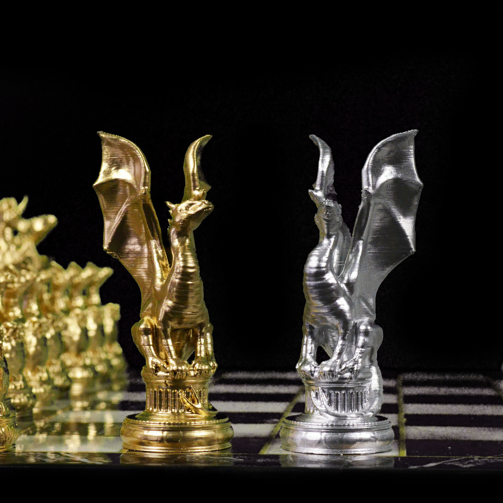 Dragon Chess Game 6 Different Pieces - Dragon Chess Game  3D print model_4