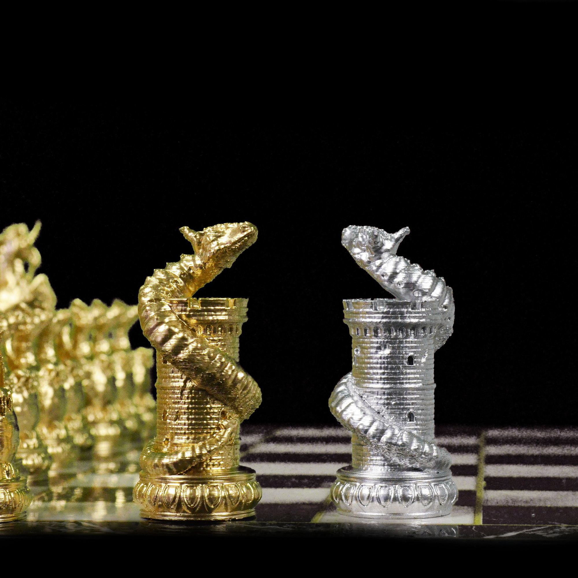 Dragon Chess Game 6 Different Pieces - Dragon Chess Game  3D print model_8