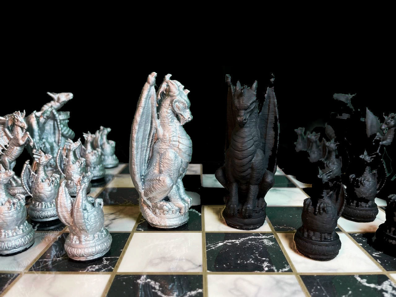 Dragon Chess Game 6 Different Pieces - Dragon Chess Game  3D print model_3