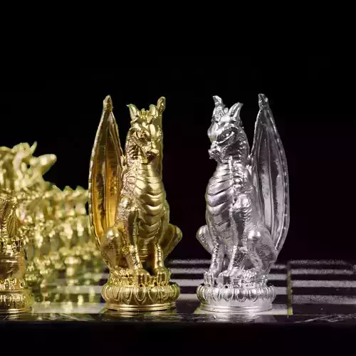 Dragon Chess Game 6 Different Pieces - Dragon Chess Game  3D print model