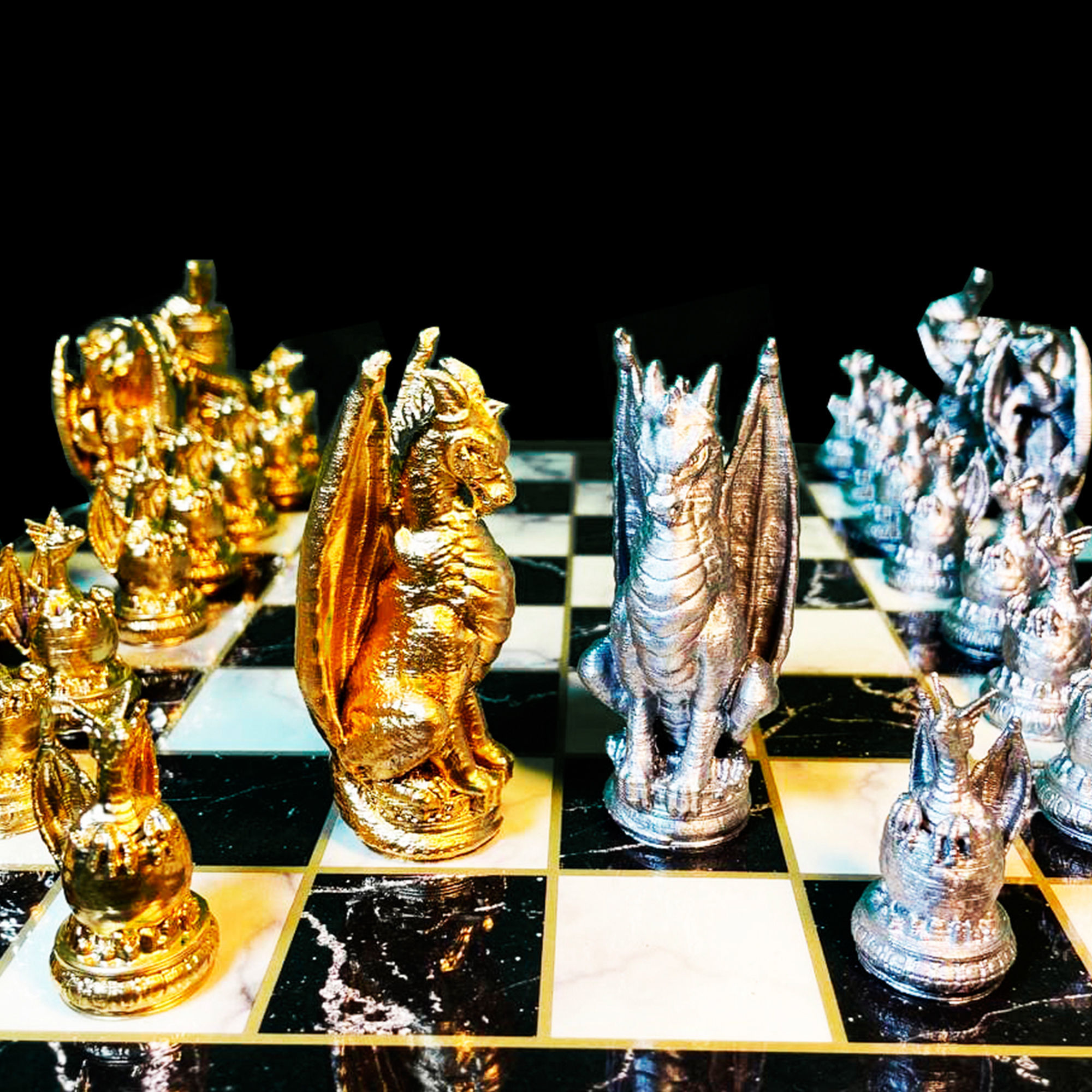 Dragon Chess Game 6 Different Pieces - Dragon Chess Game  3D print model_45