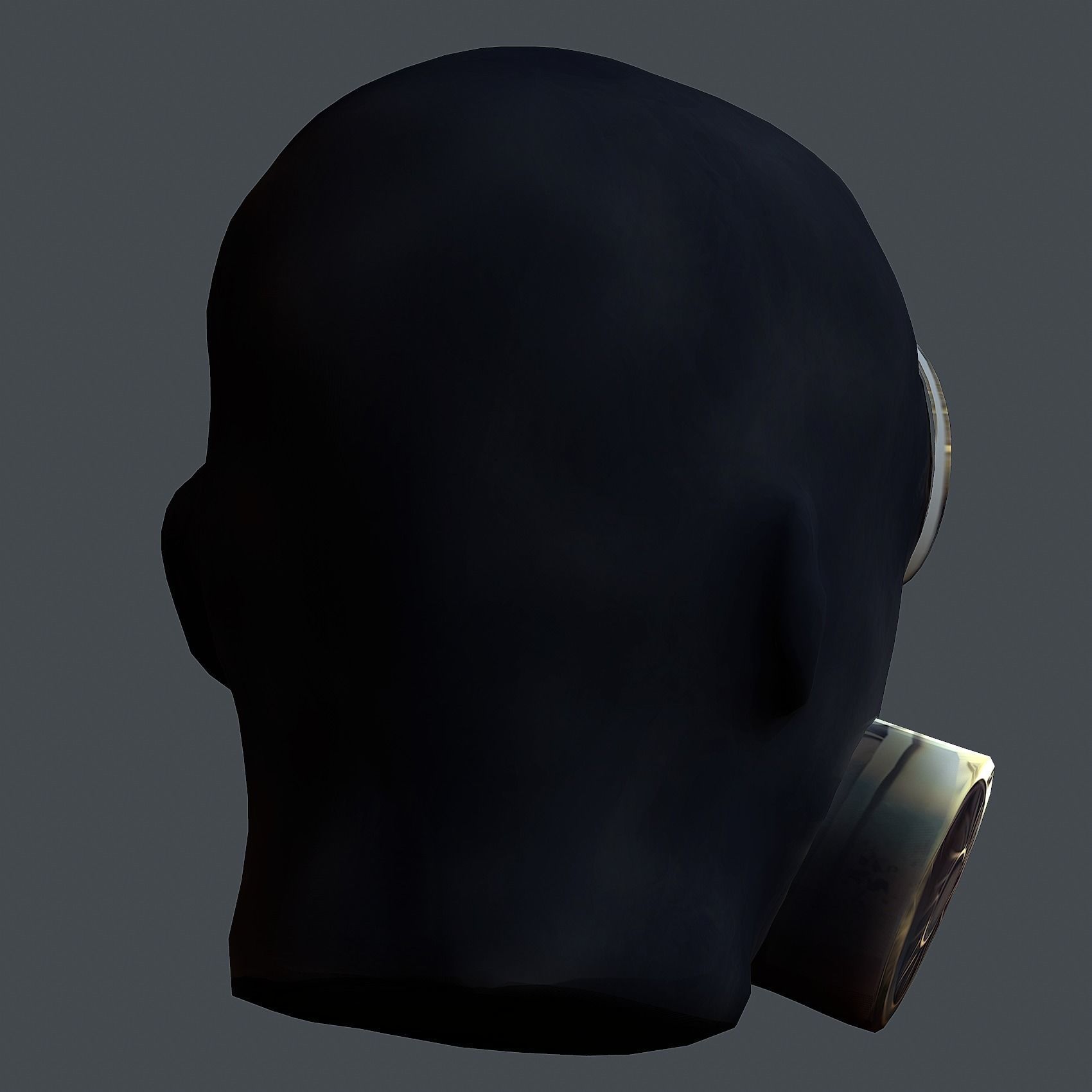 Gas mask helmet 3d model military combat fantasy cyborg Low-poly 3D model_4