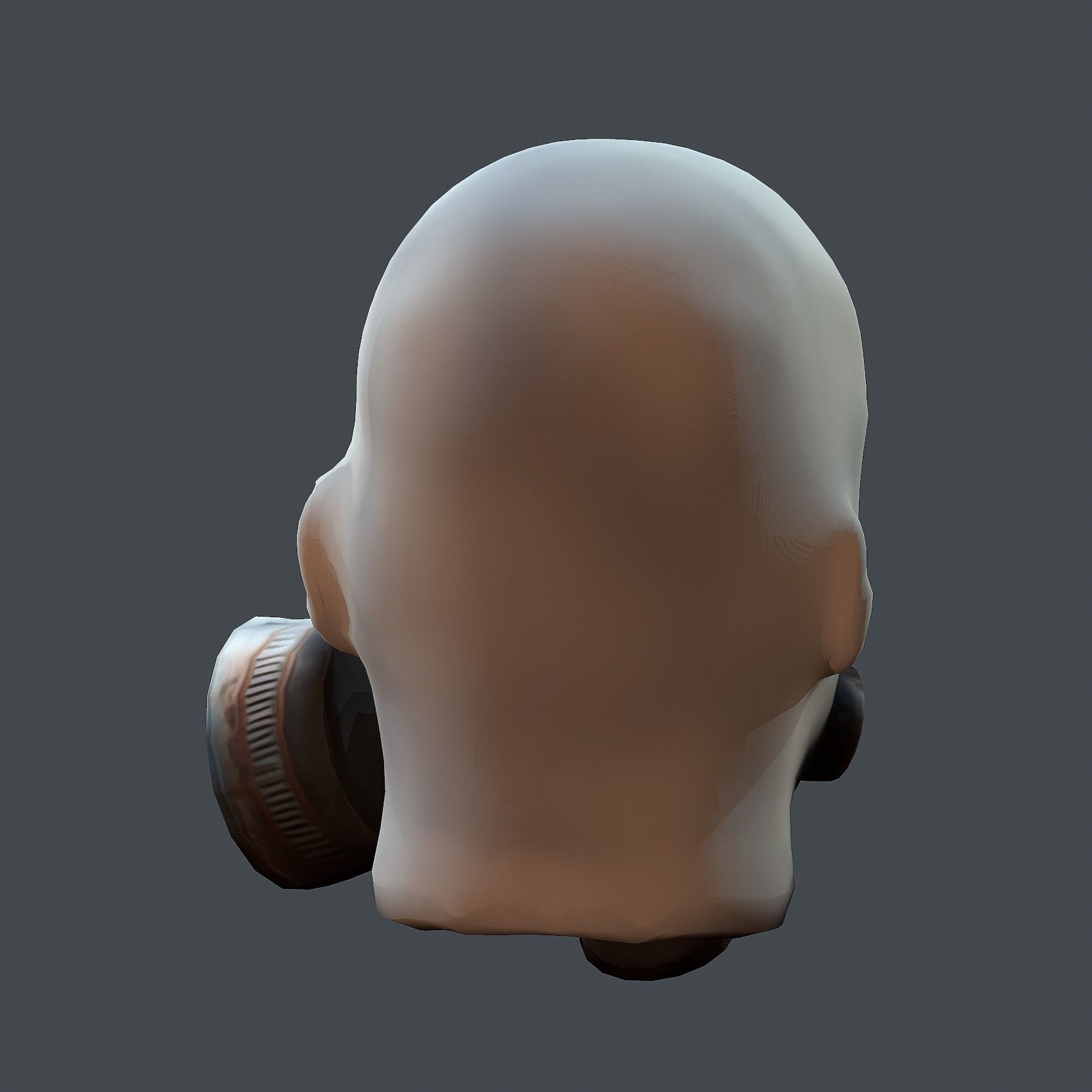 Gas mask helmet 3d model military combat fantasy cyborg Low-poly 3D model_5