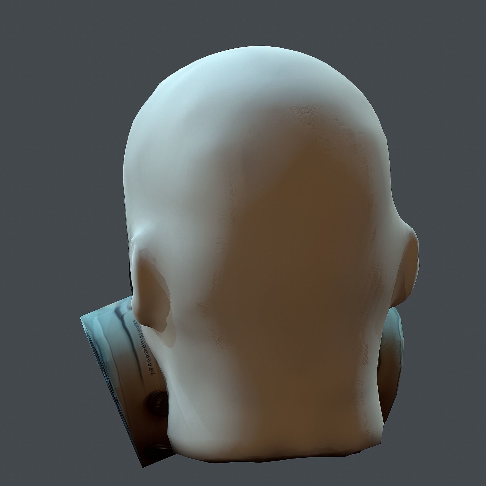 Gas mask helmet 3d model military combat fantasy cyborg Low-poly 3D model_7