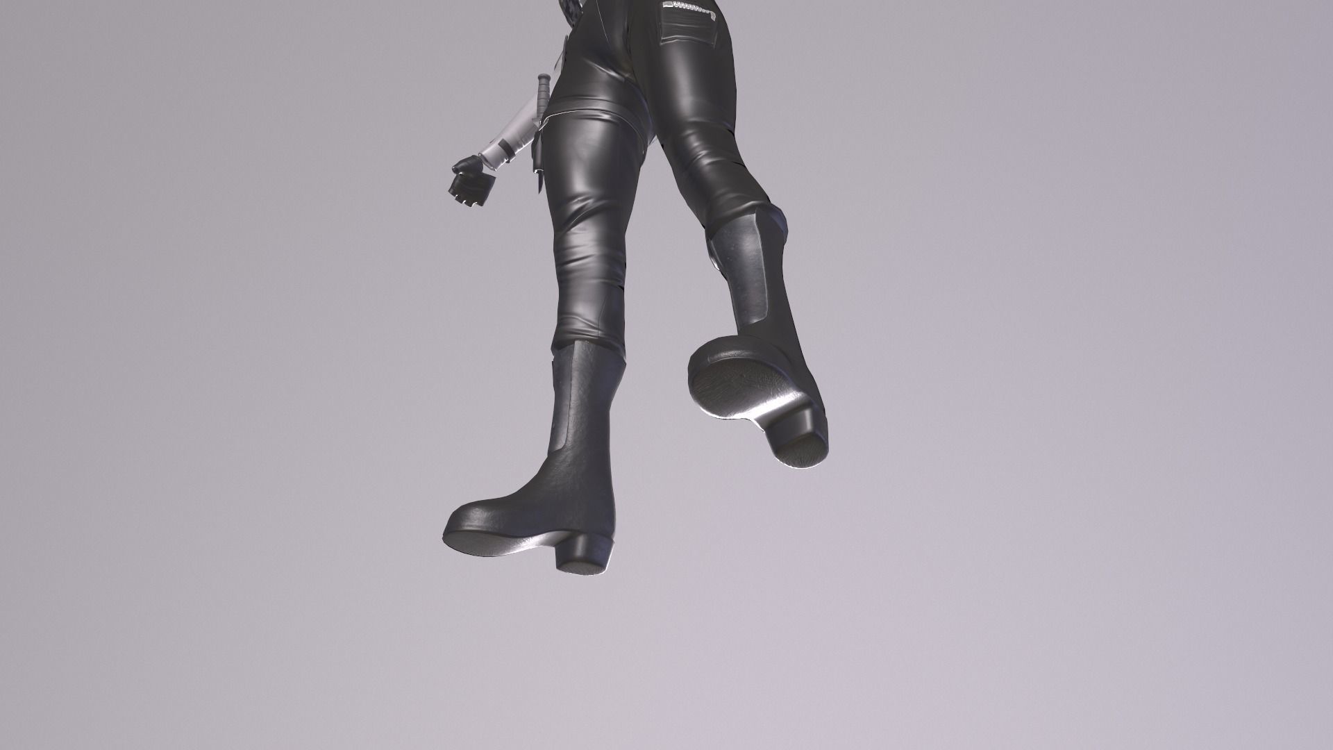 Female military spy cloth Low-poly 3D model_24