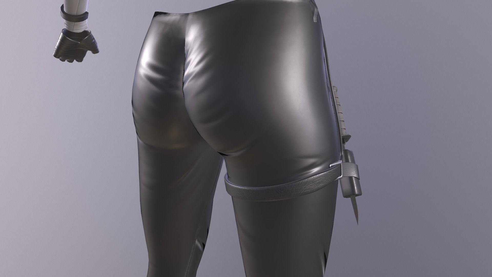 Female military spy cloth Low-poly 3D model_18