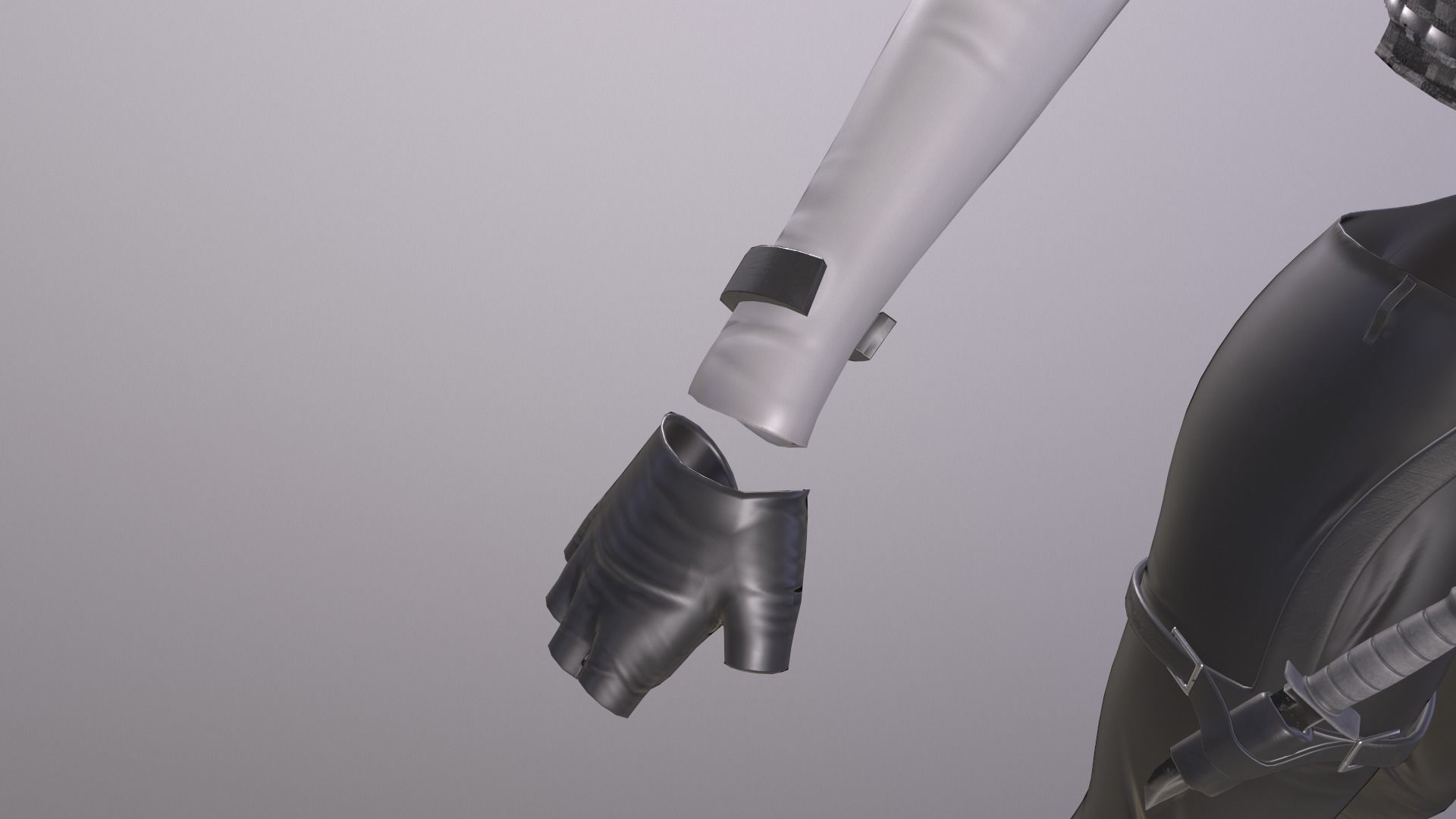 Female military spy cloth Low-poly 3D model_13