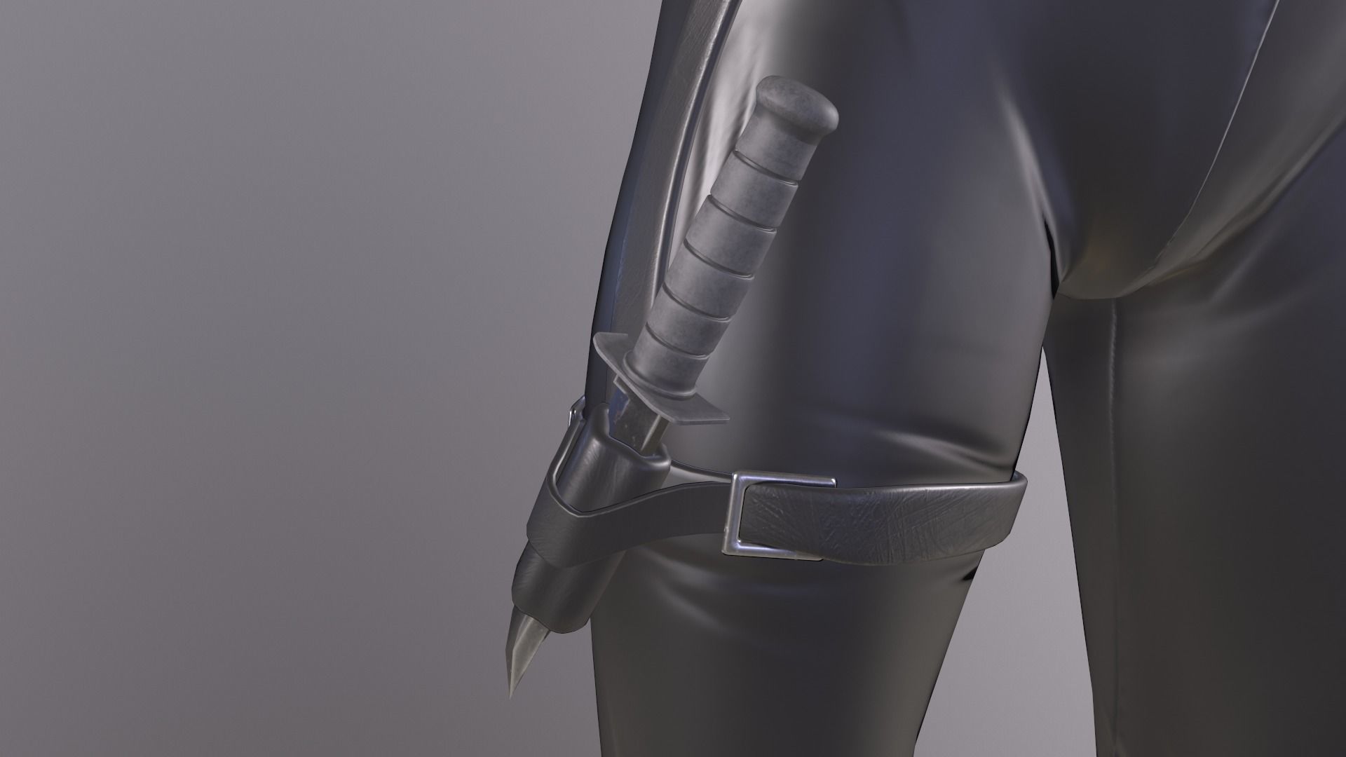 Female military spy cloth Low-poly 3D model_17