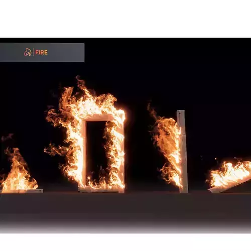3D Fire Collection door on 3D model