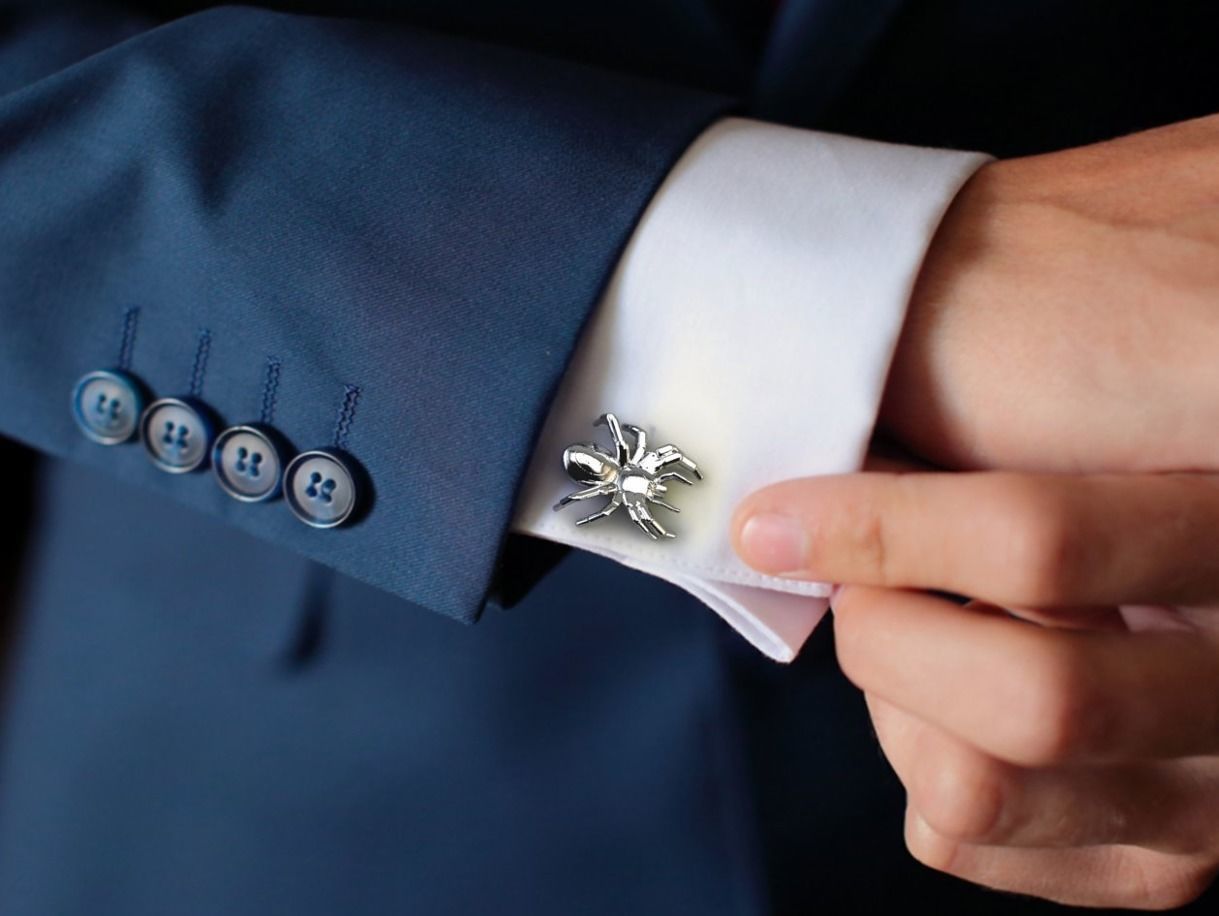 Cufflinks Spider 3D print model_6