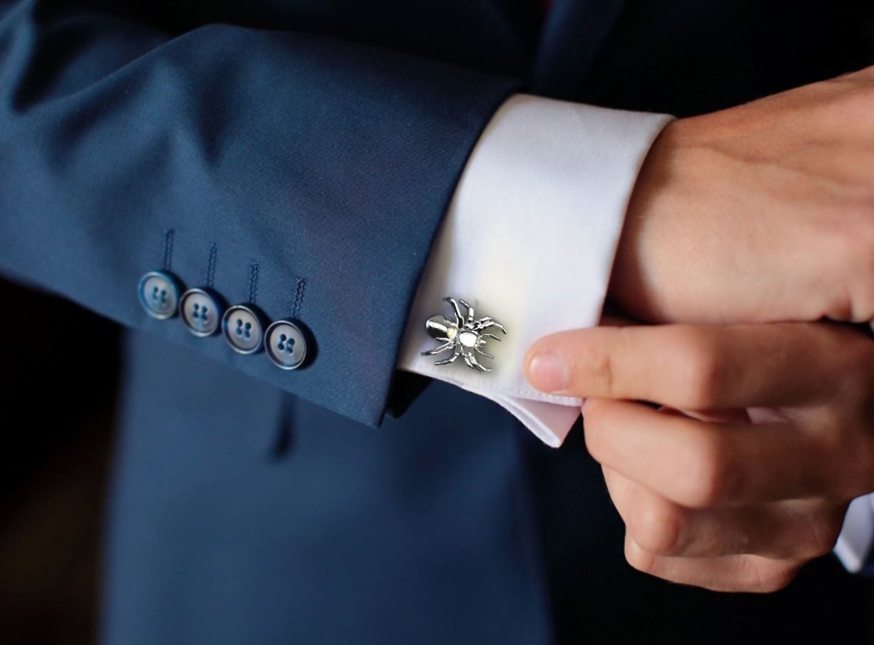 Cufflinks Spider 3D print model_5