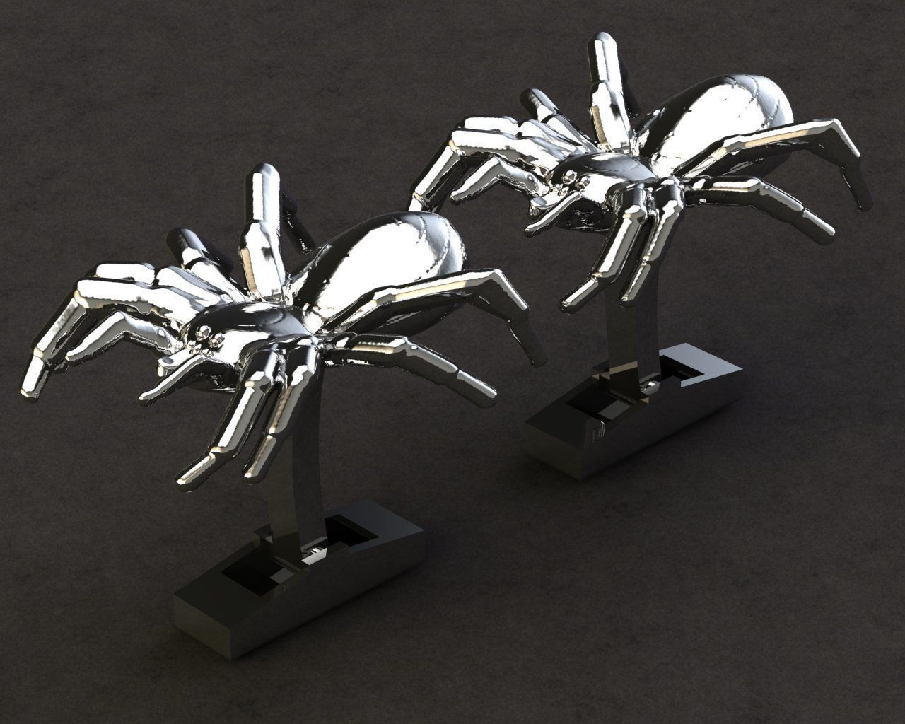 Cufflinks Spider 3D print model_1