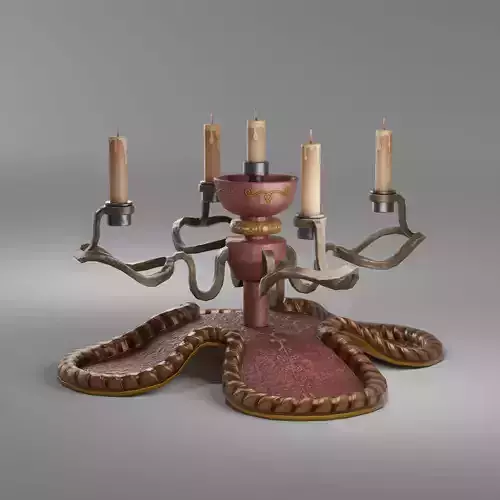Decorative Dining Candle - PBR Game Ready Baked Low-poly 3D model