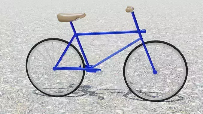 Bicycle on gravel