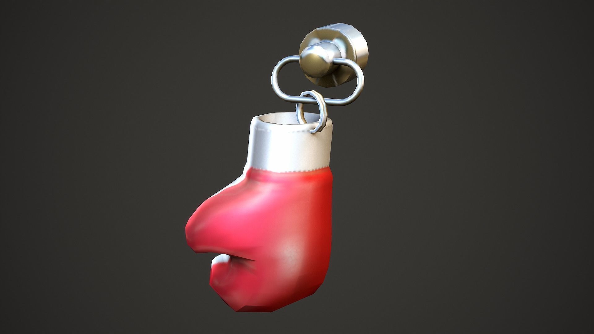 Boxing Glove Weapon Charm - Low Poly Game Ready Low-poly 3D model_9