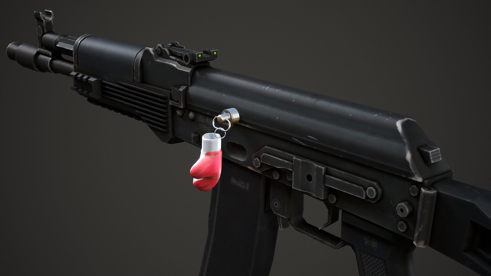 Boxing Glove Weapon Charm - Low Poly Game Ready Low-poly 3D model_1