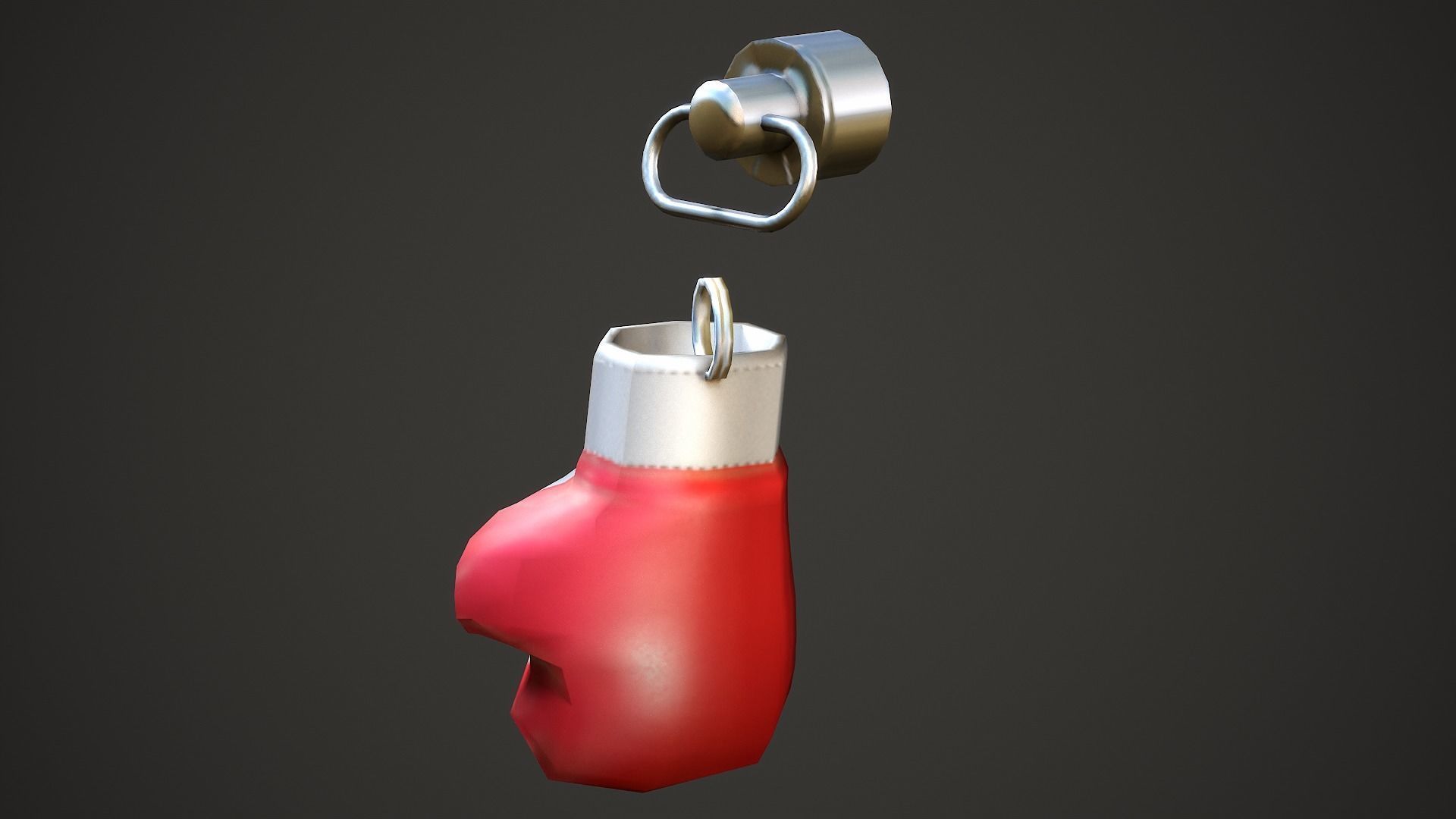 Boxing Glove Weapon Charm - Low Poly Game Ready Low-poly 3D model_6