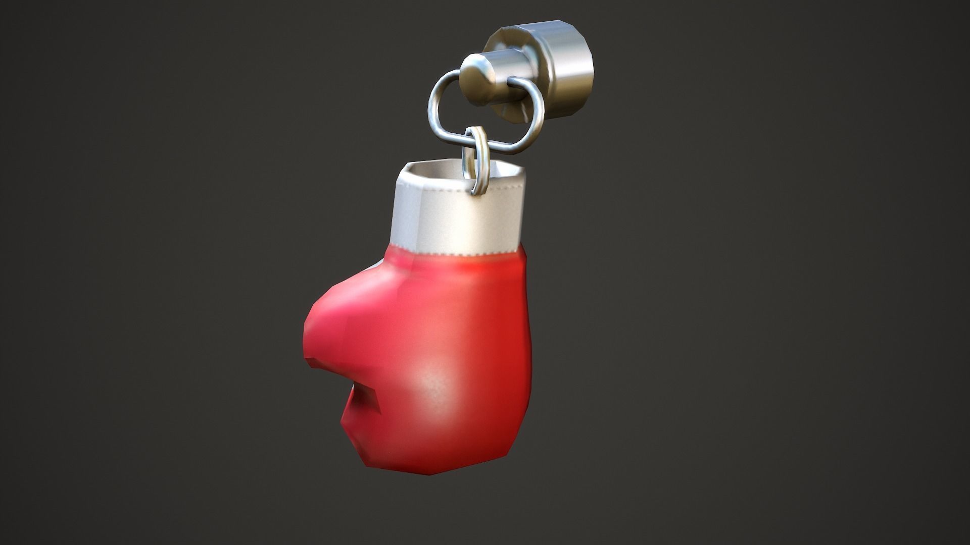 Boxing Glove Weapon Charm - Low Poly Game Ready Low-poly 3D model_5
