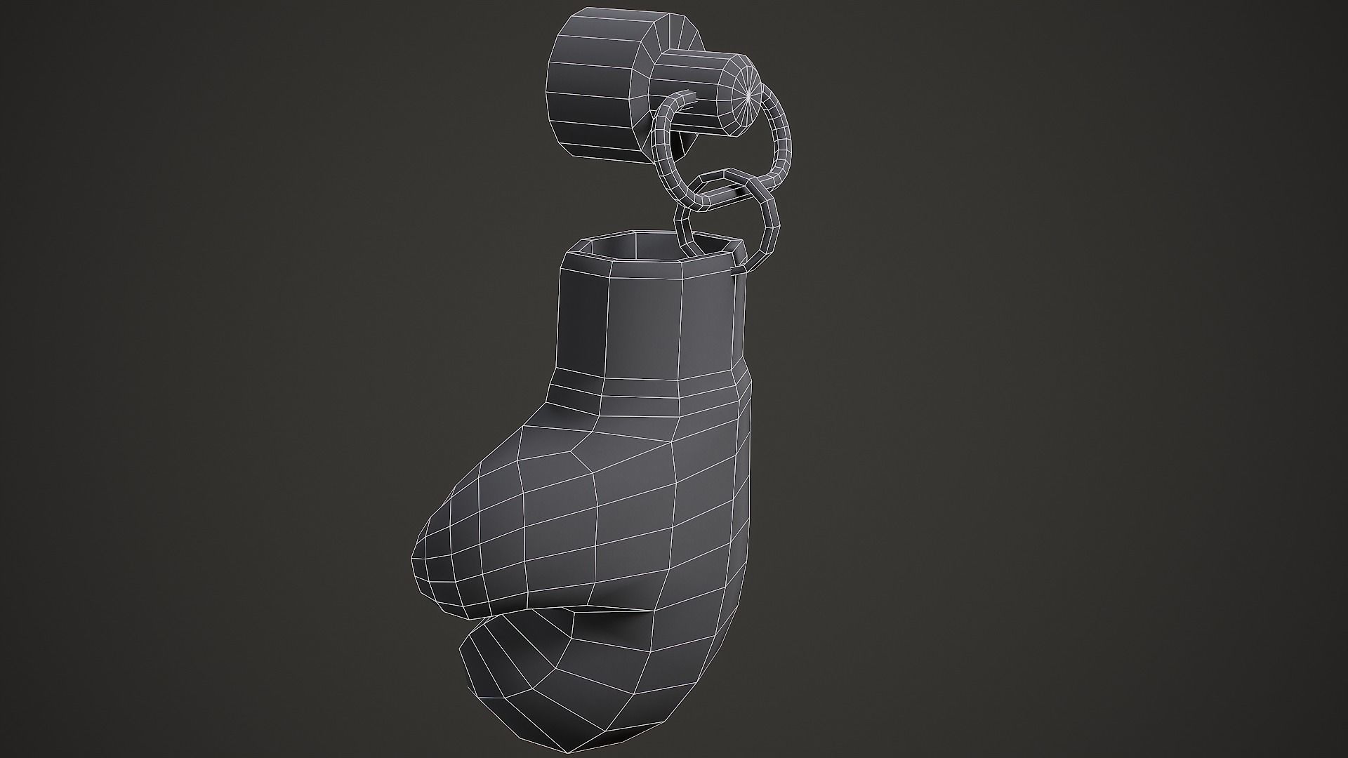 Boxing Glove Weapon Charm - Low Poly Game Ready Low-poly 3D model_11