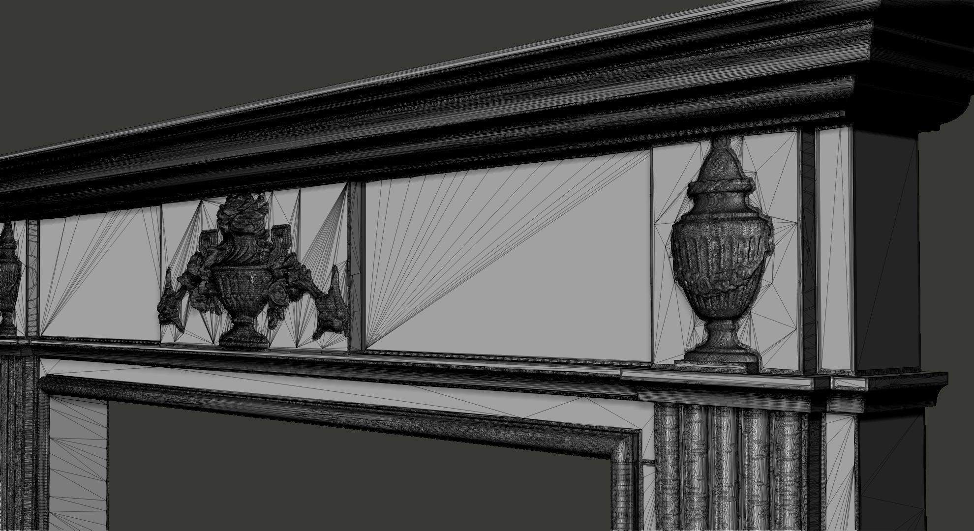 Georgian style fireplaces series No4 3D model_3