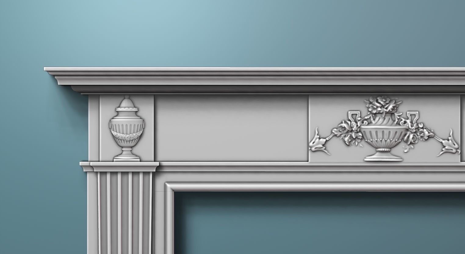 Georgian style fireplaces series No4 3D model_1