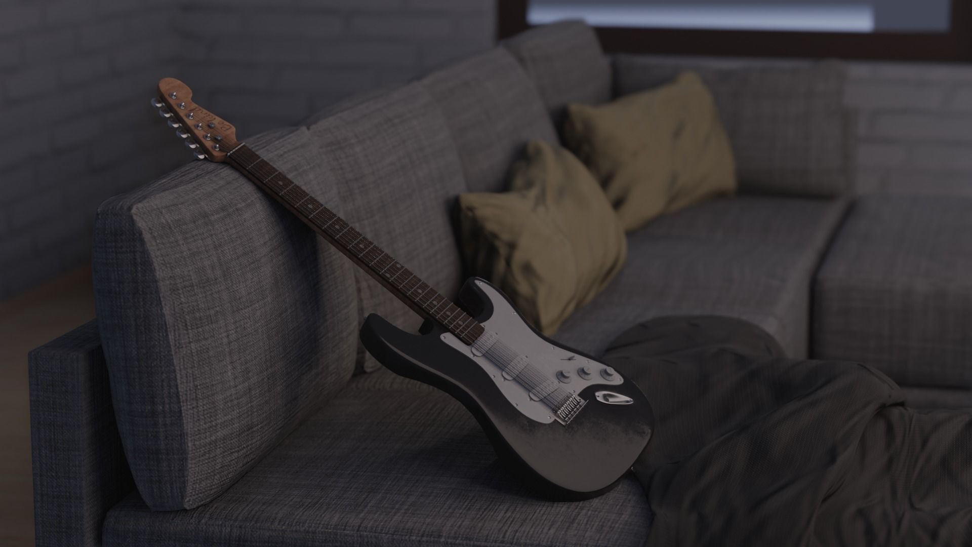 Electric Guitar 3D model_8