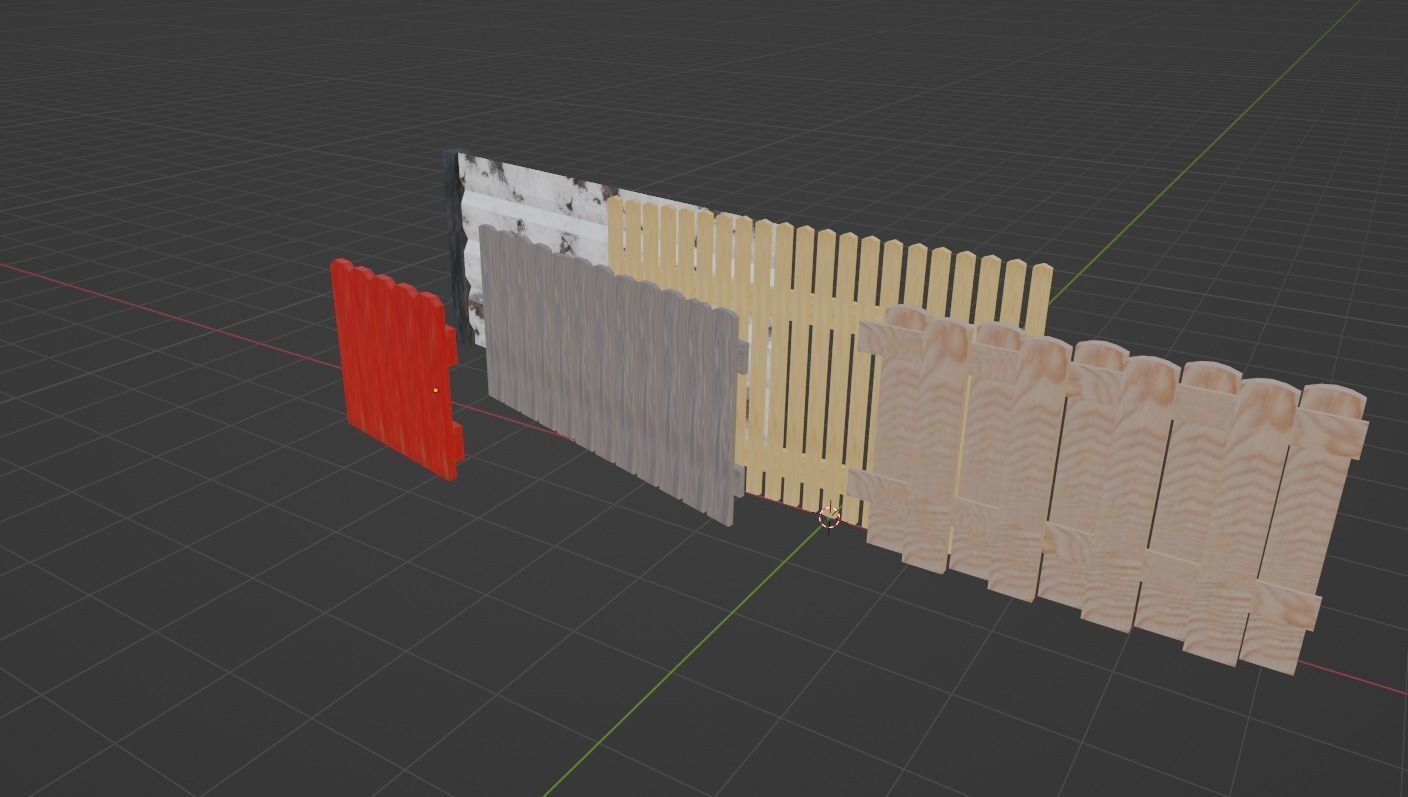 Fence pack 3D model_1