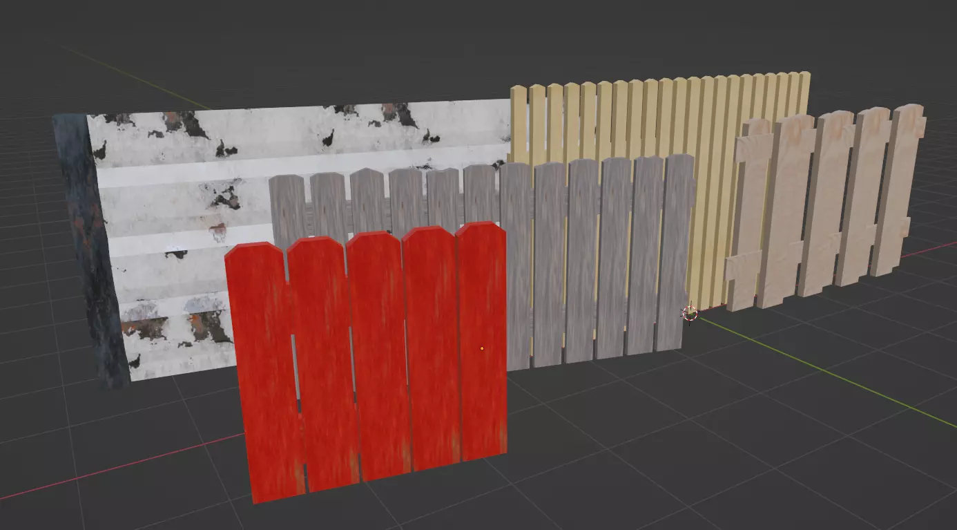 Fence pack 3D model_0
