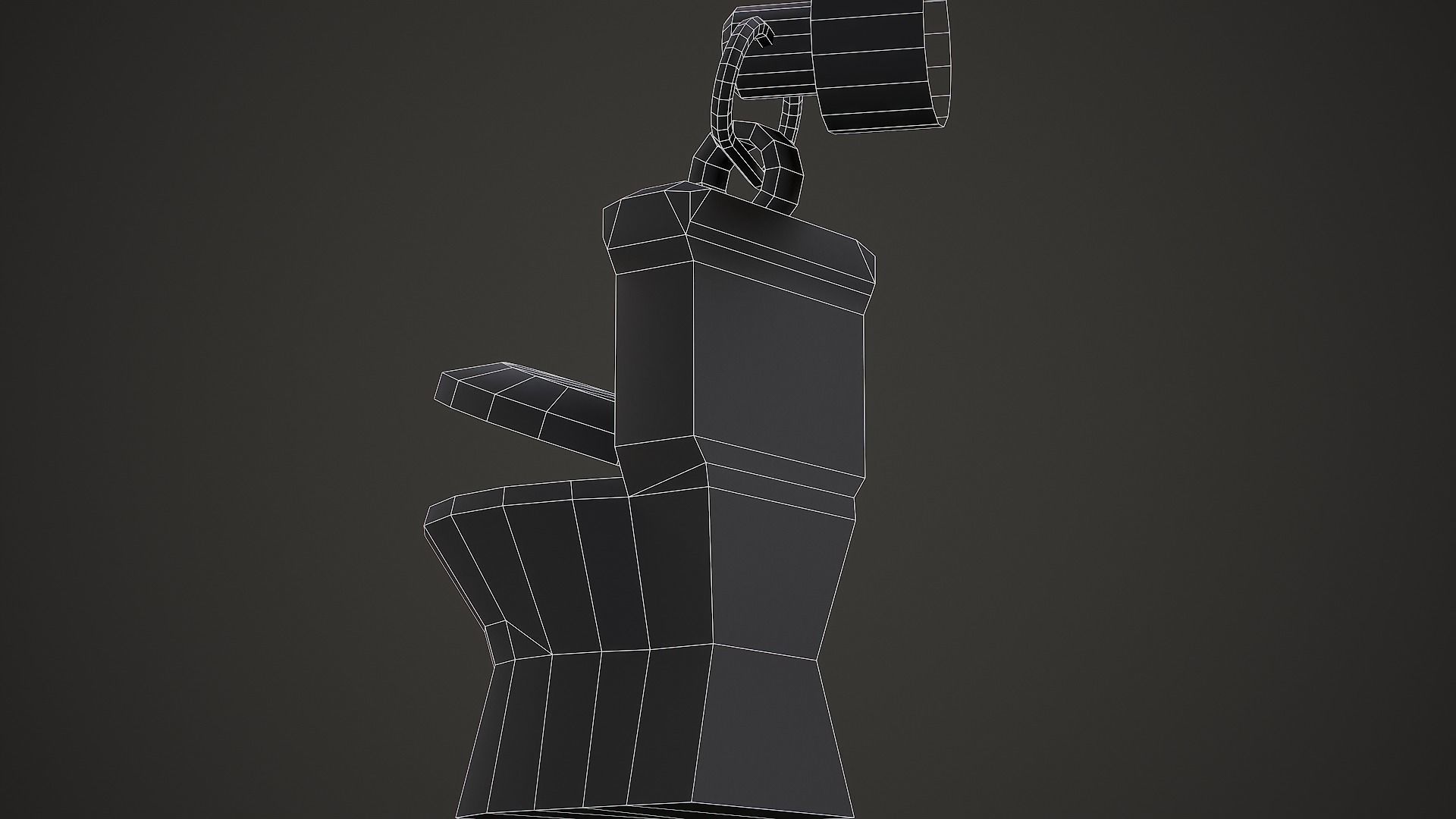 Golden Toilet Weapon Charm - Low Poly Game Ready Low-poly 3D model_15