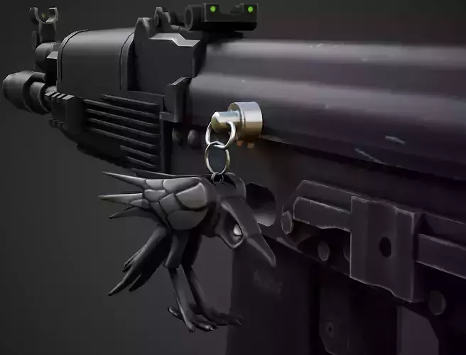 Raven Weapon Charm - Low Poly Game Ready Low-poly 3D model
