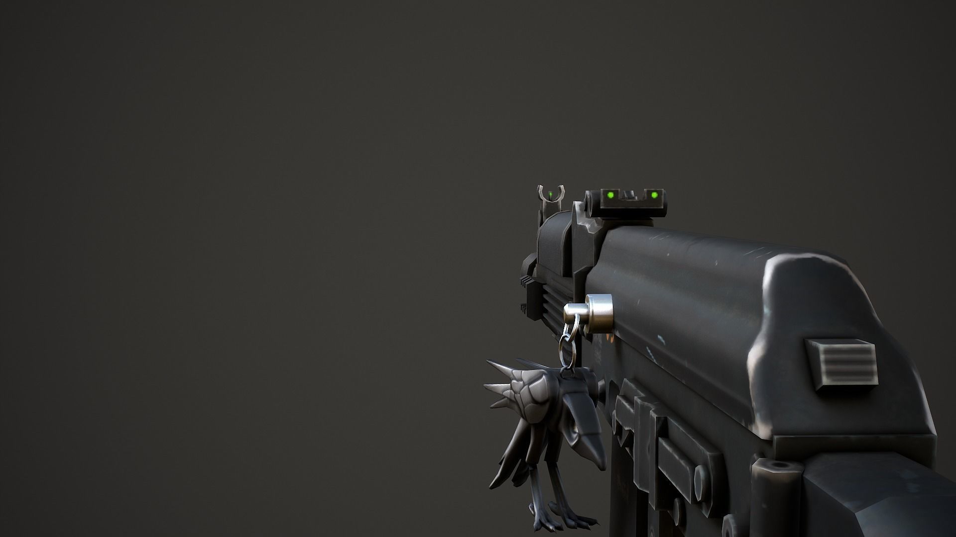 Raven Weapon Charm - Low Poly Game Ready Low-poly 3D model_2