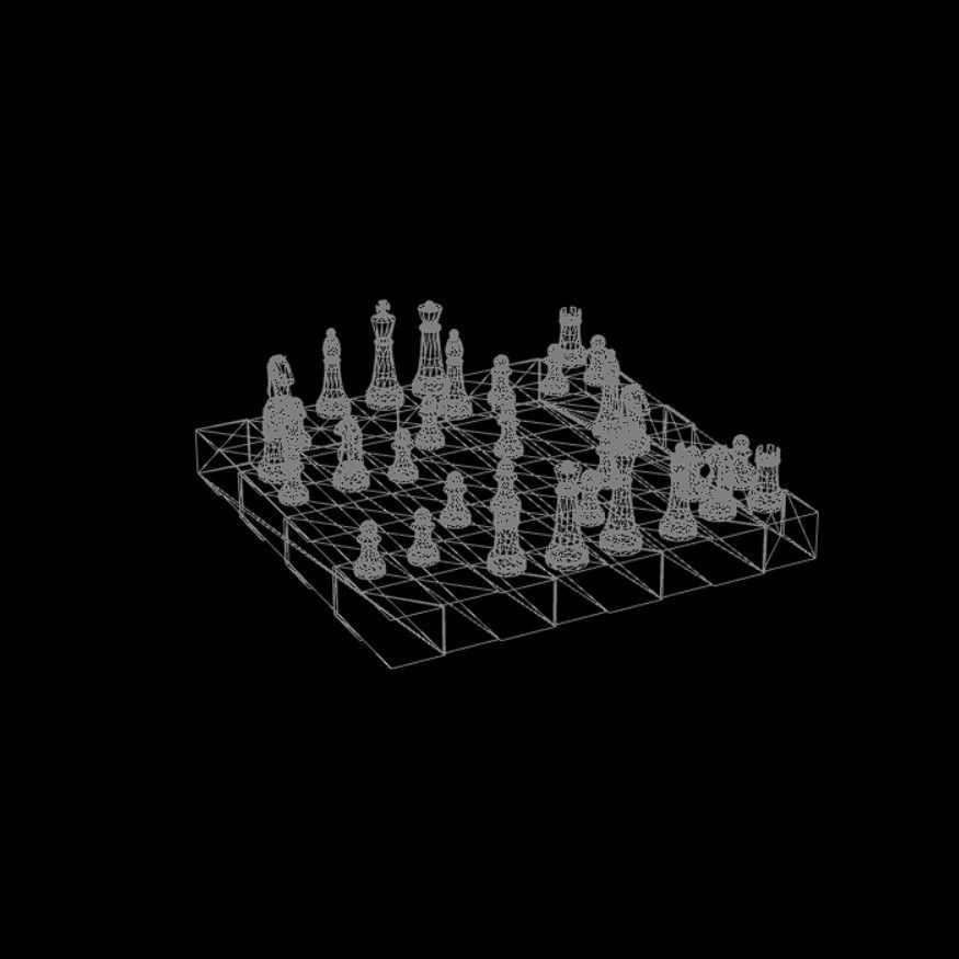 Free Simple Chess Set Free low-poly 3D model_3