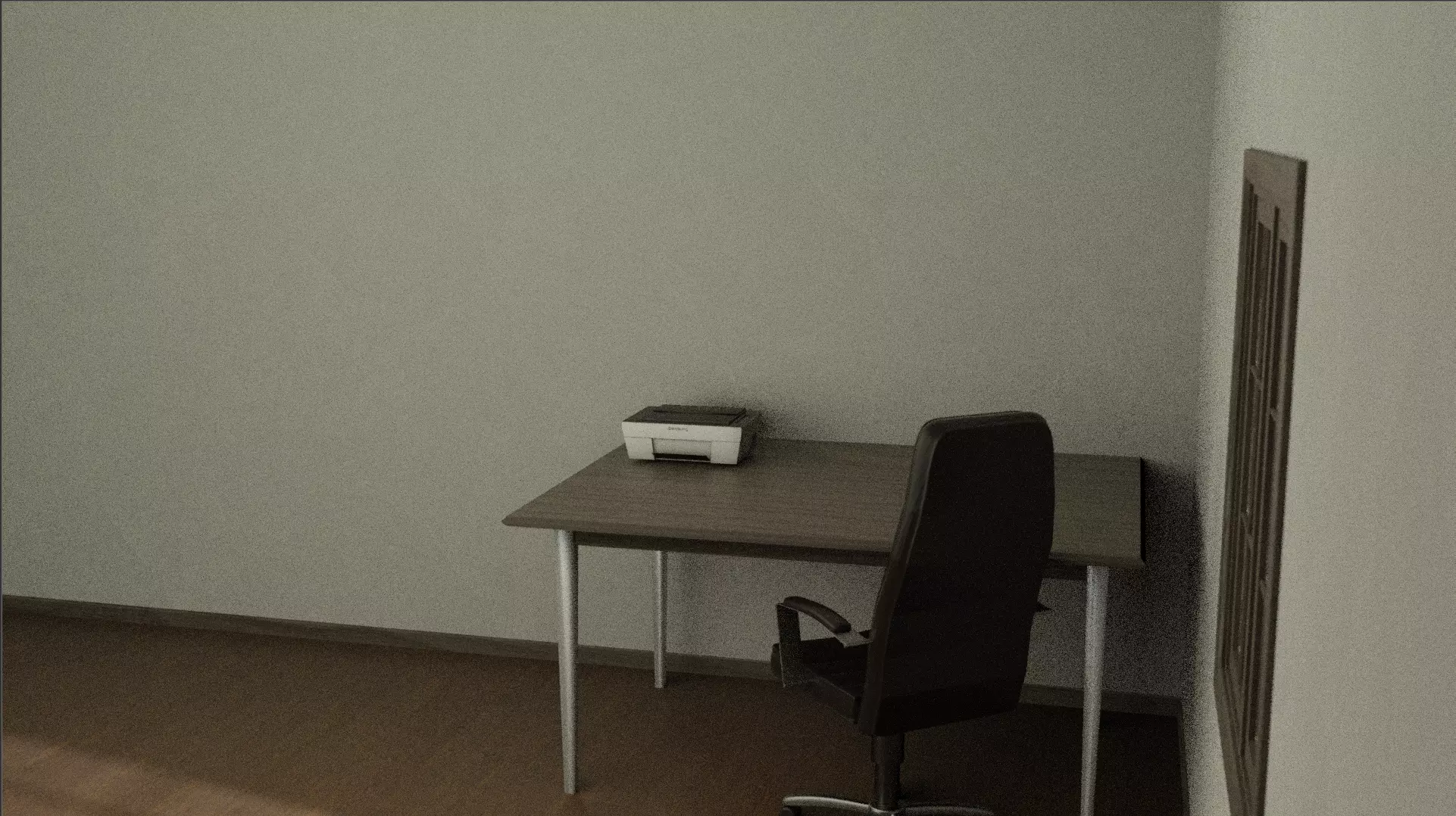 Work room Low-poly 3D model_0