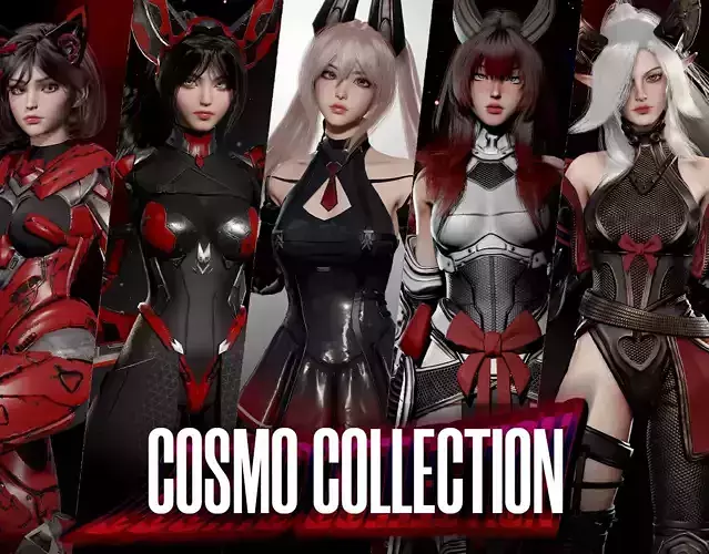 Cosmo Girls 3D Model Collection