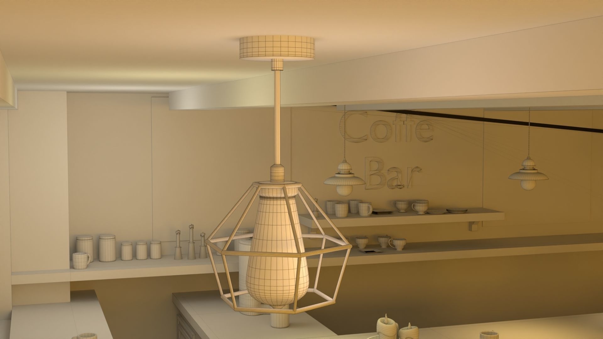 Coffee Shop 3D model_12