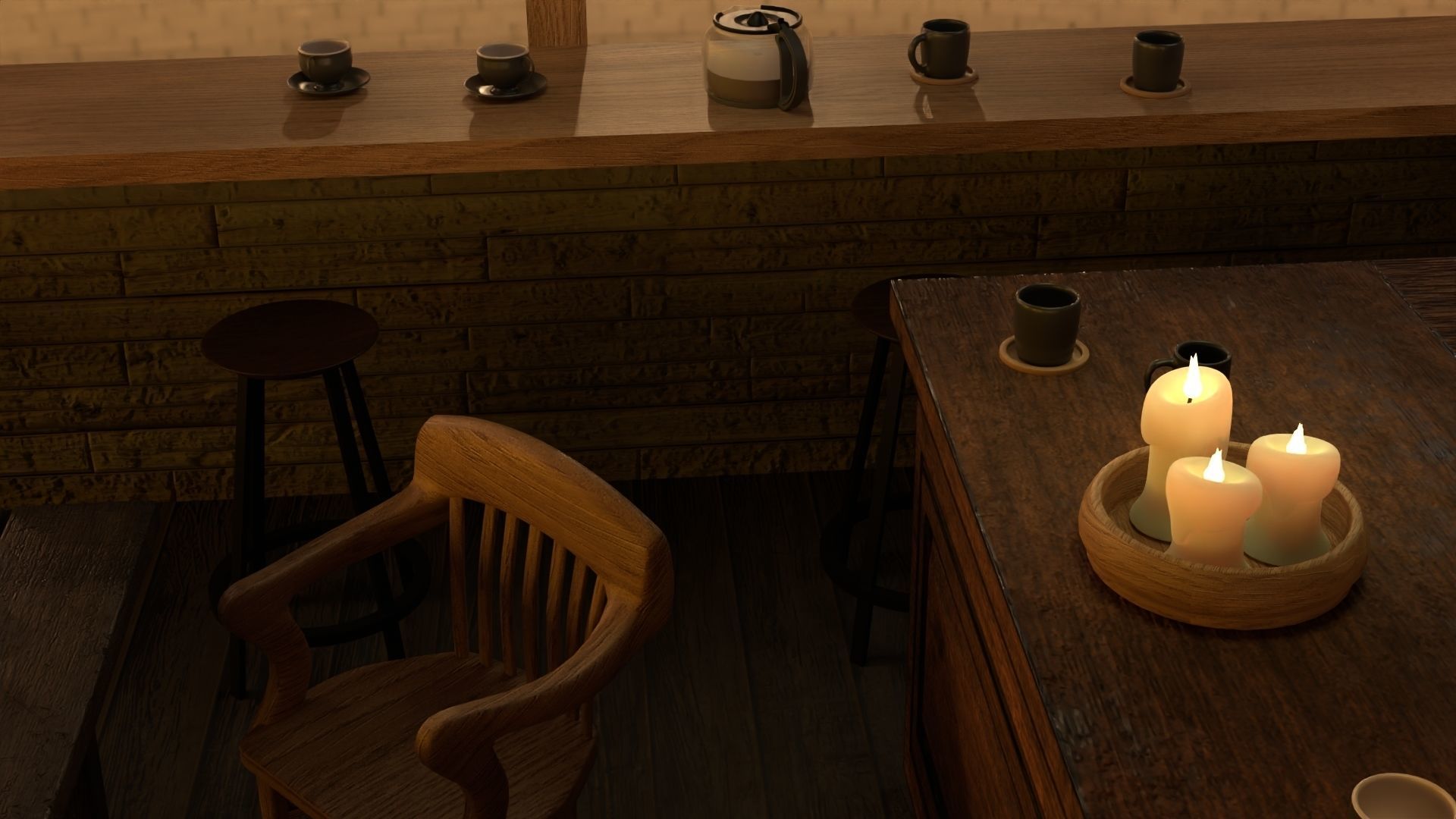 Coffee Shop 3D model_5