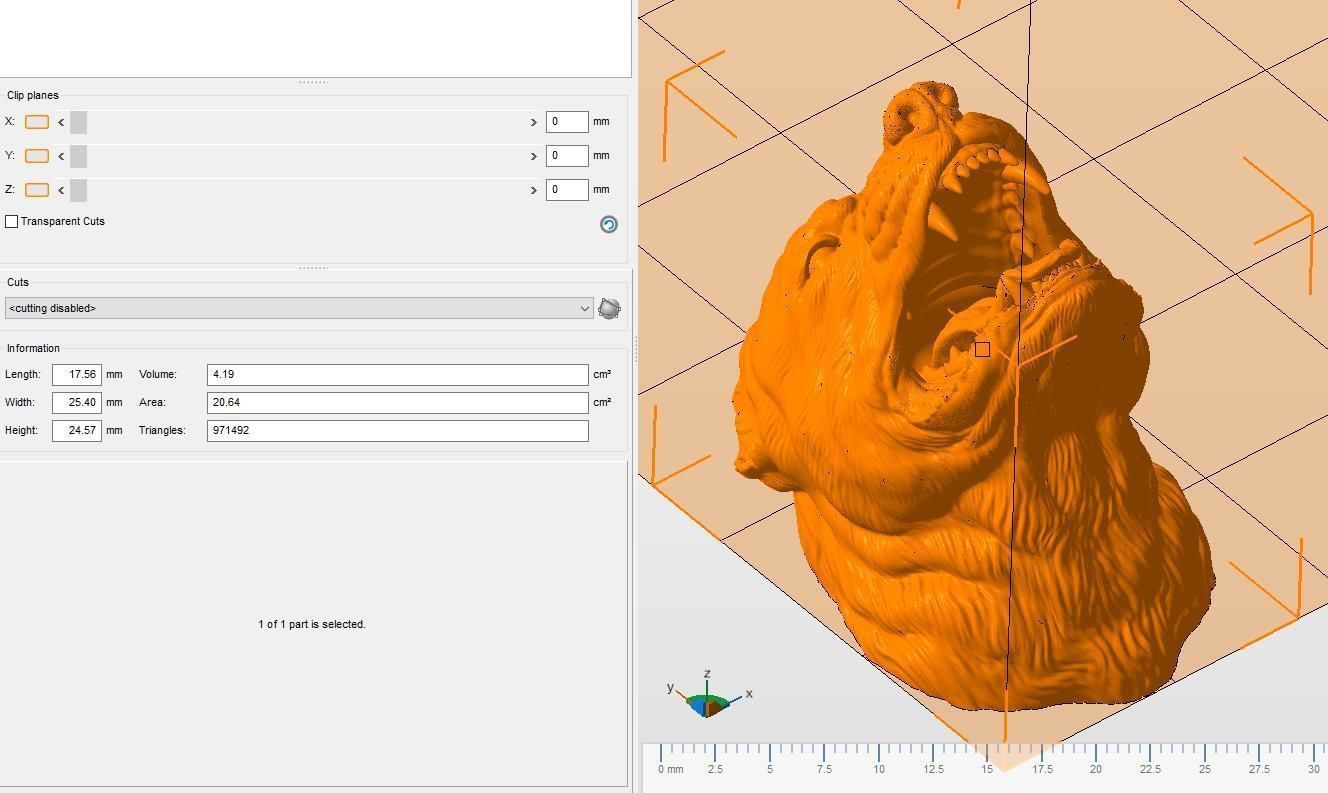 Pitbull grin head 3D print model_20